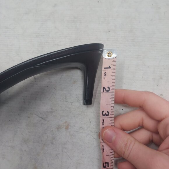 LOUIS VUITTON Monogram Black Embossed Revival Heel Sandal - Picture 12 of 12